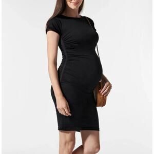 Blanqi Maternity Cap Sleeve Fitted Dress Sz L/XL